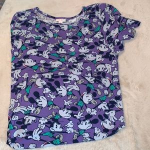 LuLaRoe Purple Cartoon Print Dress